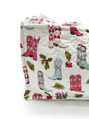 Daisy Boots Holly Pastel Quilted Tote