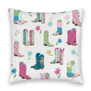 Daisy Boots Patchwork Jewels Quilted 20" Pillow