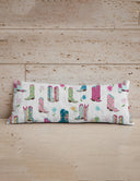 Daisy Boots Patchwork Jewels Quilted Oblong 14" x33" Pillow