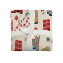 Daisy Boots Linen Baby Blanket
