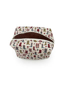 Daisy Boots Linen Makeup Bag