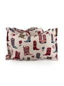 Daisy Boots Linen Quilted Tote