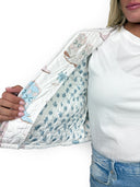 Daisy Boots Pastel Cropped Quilted Jacket