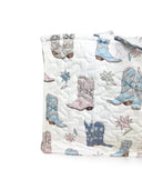 Daisy Boots Pastel Quilted Tote