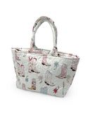 Daisy Boots Patchwork White Quilted Handbag