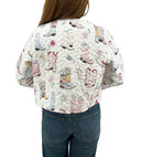 Daisy Boots Patchwork White Cropped Quilted Jacket