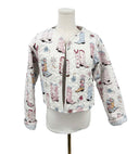 Daisy Boots Patchwork White Cropped Quilted Jacket