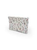Daisy Boots Patchwork White Quilted Makeup Bag