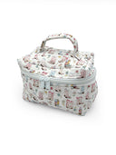 Daisy Boots Patchwork White Quilted Travel Case