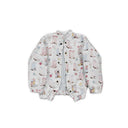 Daisy Boots Patchwork White Quilted Bomber Jacket *Web Exclusive*