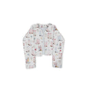 Daisy Boots Patchwork White Cropped Quilted Jacket