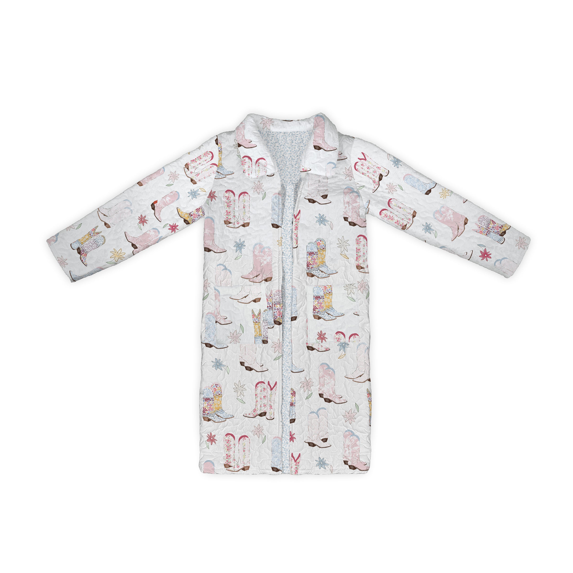 Daisy Boots Patchwork White Quilted Duster – Ida Mae Home