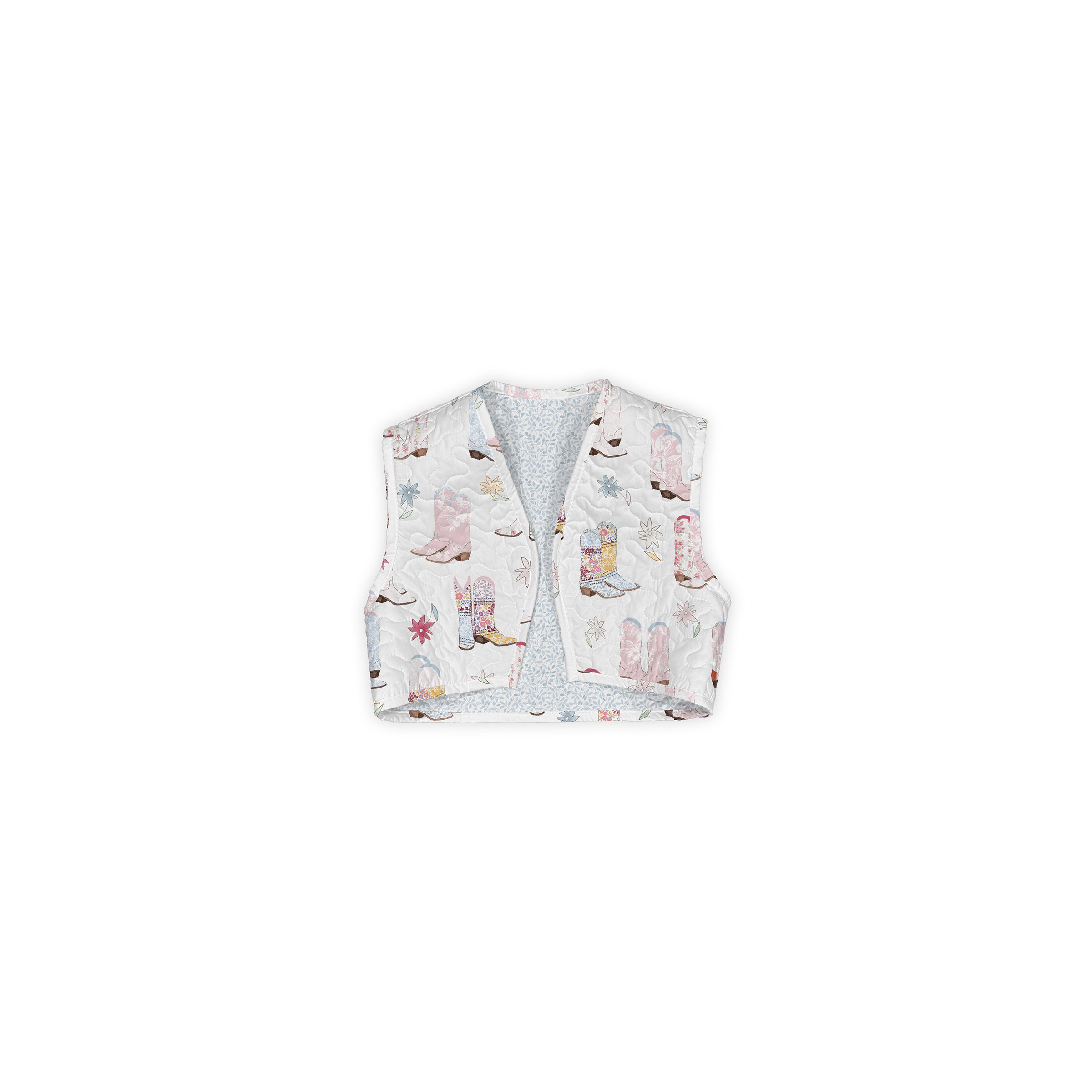Daisy Boots Patchwork White Quilted Tara Vest – Ida Mae Home