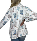 Daisy Boots Pastel Quilted Jacket