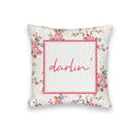 "Darlin" Quilted Mini Pillow 8" x 8"