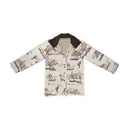 Desert Daughters Slate Linen Quilted Barn Jacket