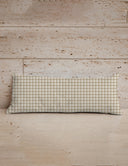 Desert Daughters Slate Linen Quilted Oblong 14"x33" Pillow
