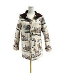Desert Daughters Slate Linen Quilted Barn Jacket