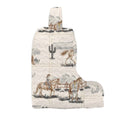 Desert Daughters Slate Linen Quilted Boot Bag