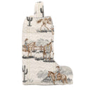 Desert Daughters Slate Linen Quilted Boot Bag
