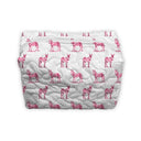 Donkey Icon Fuchsia Quilted Makeup Bag