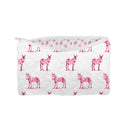 Donkey Icon Fuchsia Quilted Makeup Bag