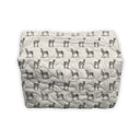 Donkey Icon Linen/Black Quilted Makeup Bag