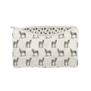 Donkey Icon Linen/Black Quilted Makeup Bag