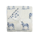 Donkey Icon Blue Baby Blanket