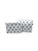 Donkey Icon Blue Quilted Makeup Bag
