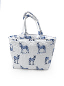 Donkey Icon Blue Quilted Handbag