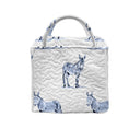 Donkey Icon Blue Quilted Handbag