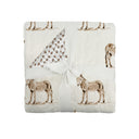 Donkey Icon Brown Baby Blanket