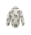 Donkey Icon Brown Youth Quilted Snap Jacket