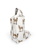 Donkey Icon Brown Quilted Boot Bag
