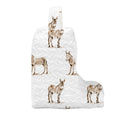 Donkey Icon Brown Quilted Boot Bag