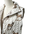Donkey Icon Brown Quilted Cate Vest