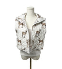 Donkey Icon Brown Quilted Cate Vest
