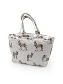 Donkey Icon Brown Quilted Handbag