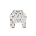 Donkey Icon Brown Cropped Quilted Jacket