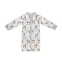 Donkey Icon Brown Quilted Duster