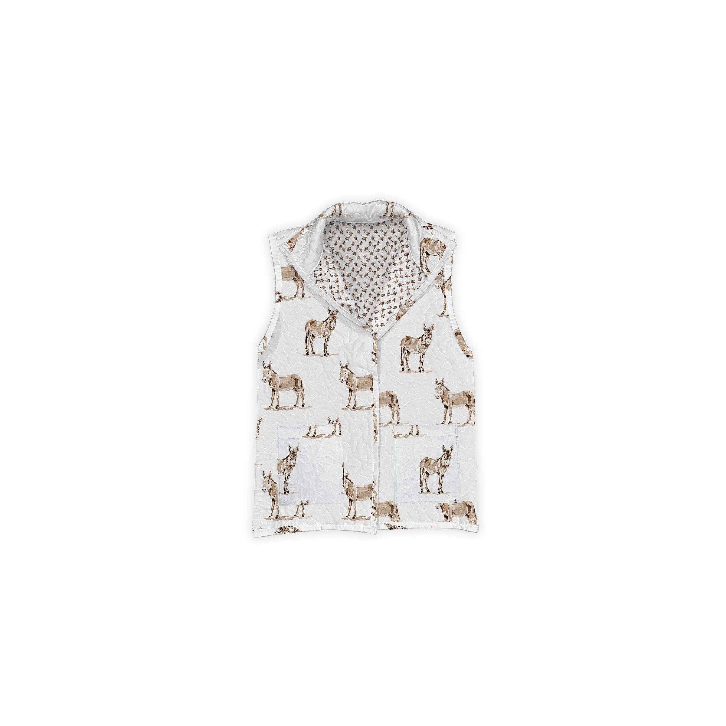 Donkey Icon Brown Quilted Ruby Vest – Ida Mae Home