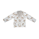 Donkey Icon Brown Quilted Snap Jacket