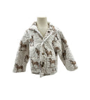 Donkey Icon Brown Youth Quilted Snap Jacket