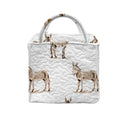 Donkey Icon Brown Quilted Handbag