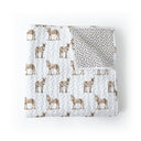 Donkey Icon Brown Baby Blanket