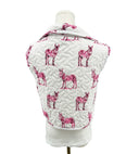 Donkey Icon Fuchsia Quilted Cate Vest