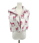 Donkey Icon Fuchsia Quilted Cate Vest