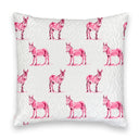 Donkey Icon Fuchsia Quilted 20" Pillow
