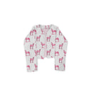 Donkey Icon Fuchsia Cropped Quilted Jacket